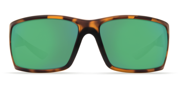 Costa Del Mar Reefton Polarized Sunglasses Matte Retro Tortoise Green Mirror Glass Front